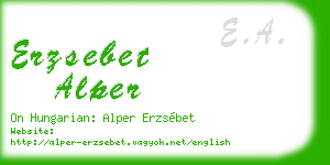 erzsebet alper business card